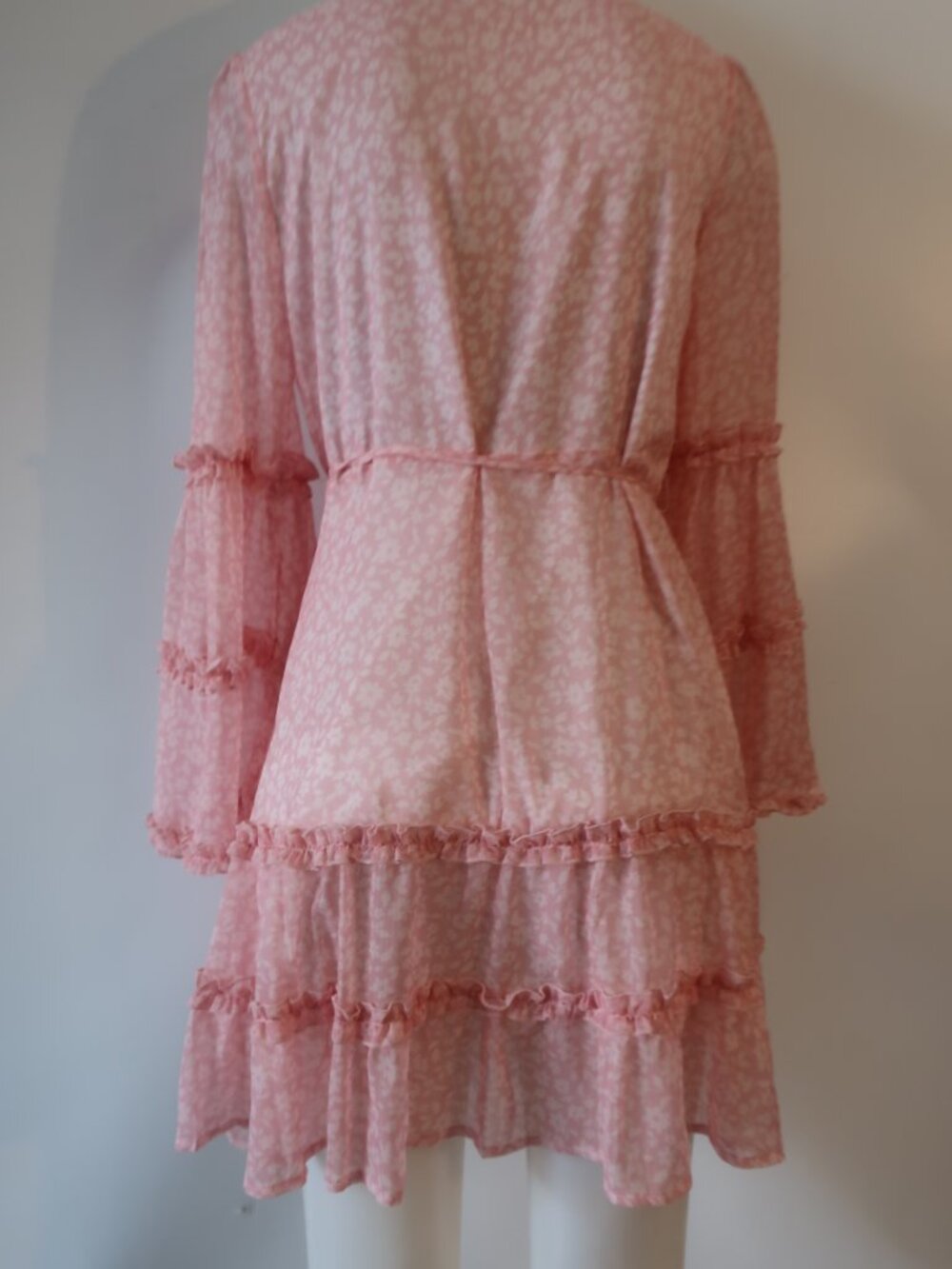 Womens Cupshe Pink Floral Print Long Sleeve Dress S - Picture 11 of 12